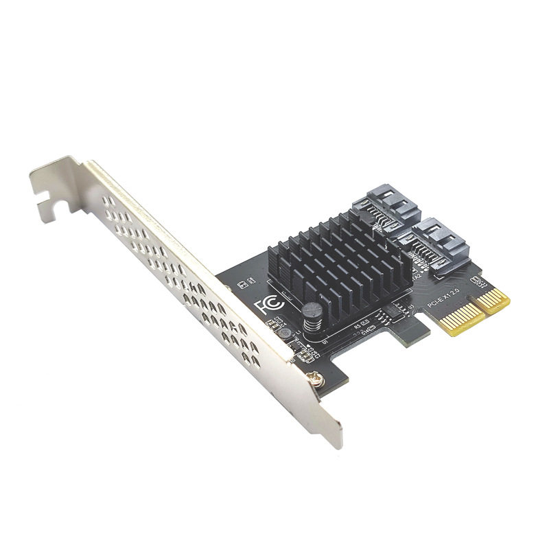 PCI-E转sata3.0扩展卡2口6G转接卡扩展IPFS硬盘ASM1061主控