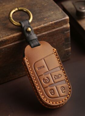 适用吉普JEEP自由光钥匙包大指挥官指南者大切诺基真皮手工保护套