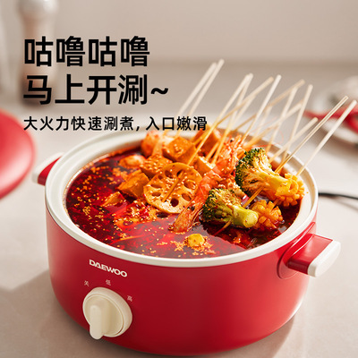 电热火锅煎煮蒸炖4L容量电煮锅