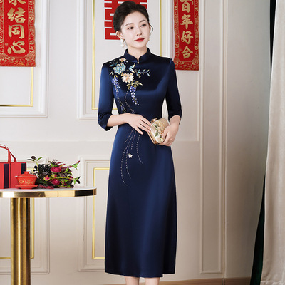 婚宴婚礼服2024妈妈装高贵旗袍