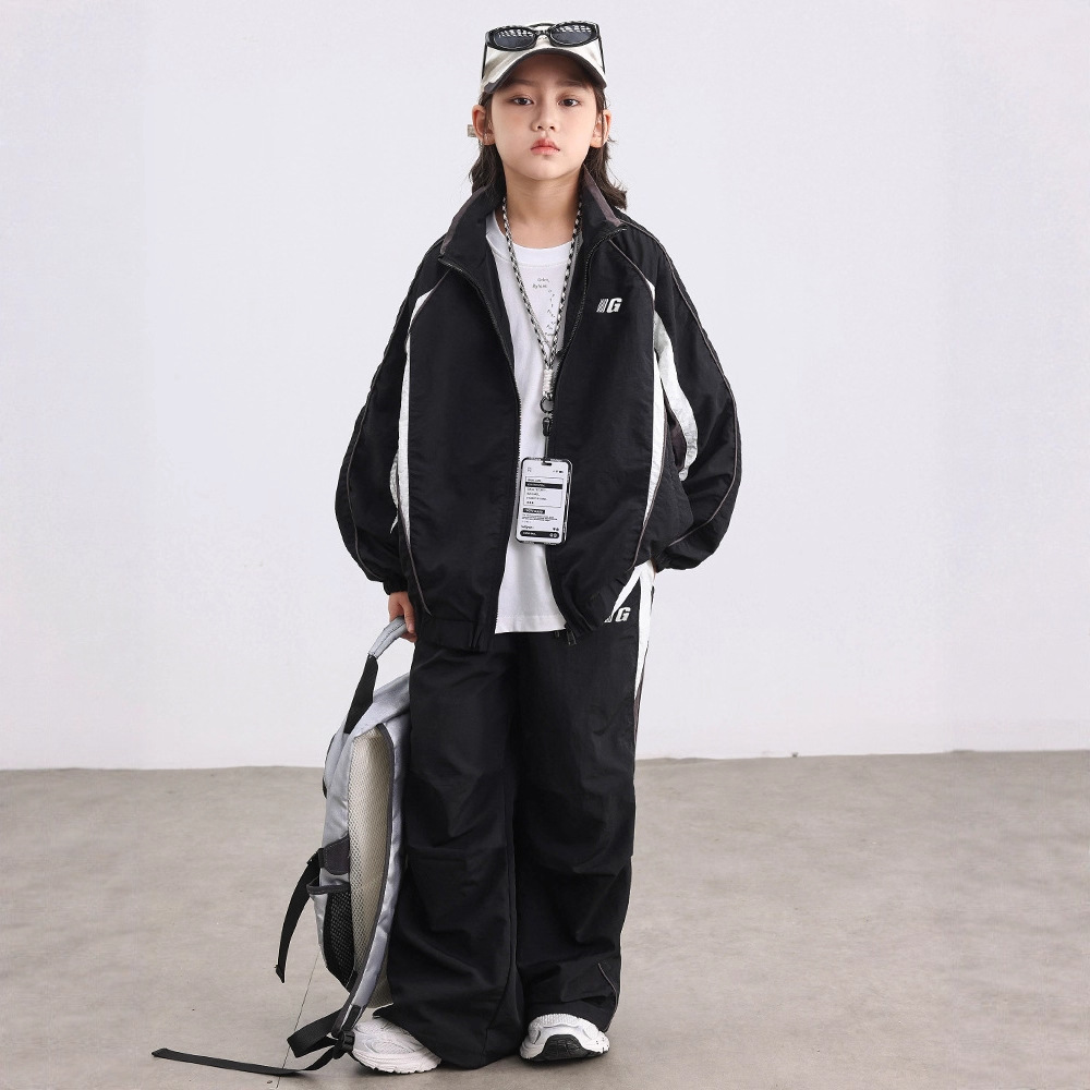 拼色套装运动秋装两件套