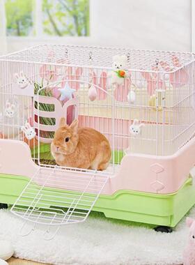 达洋兔笼卡诺兔子笼防喷尿抽拉式兔子笼子家庭室内专用大号宠物笼