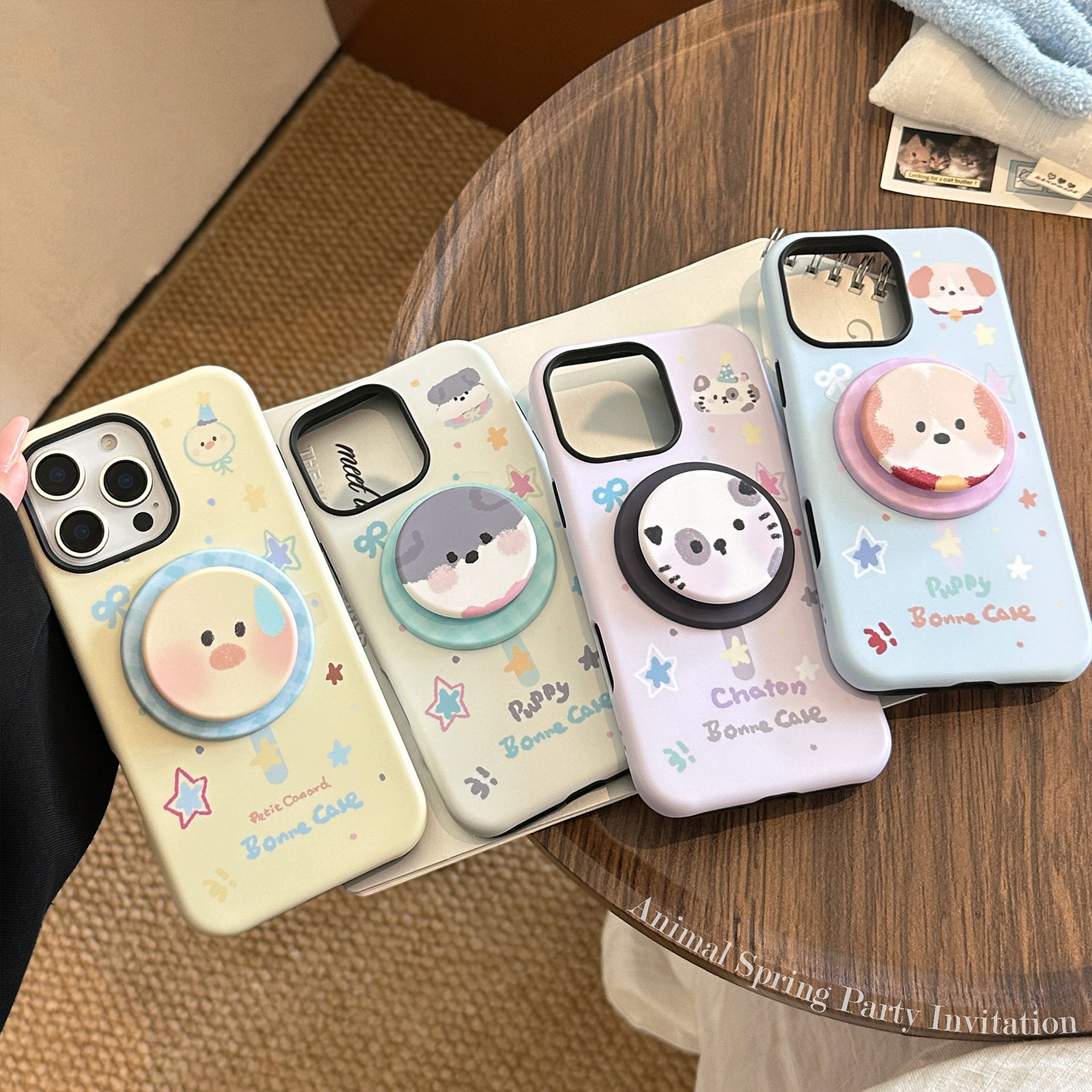 创意iphone17卡通磁吸支架磁吸壳