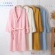 酒店美容院SPA浴衣秋冬季 可穿 男女纯棉三层纱布睡袍情侣浴袍四季