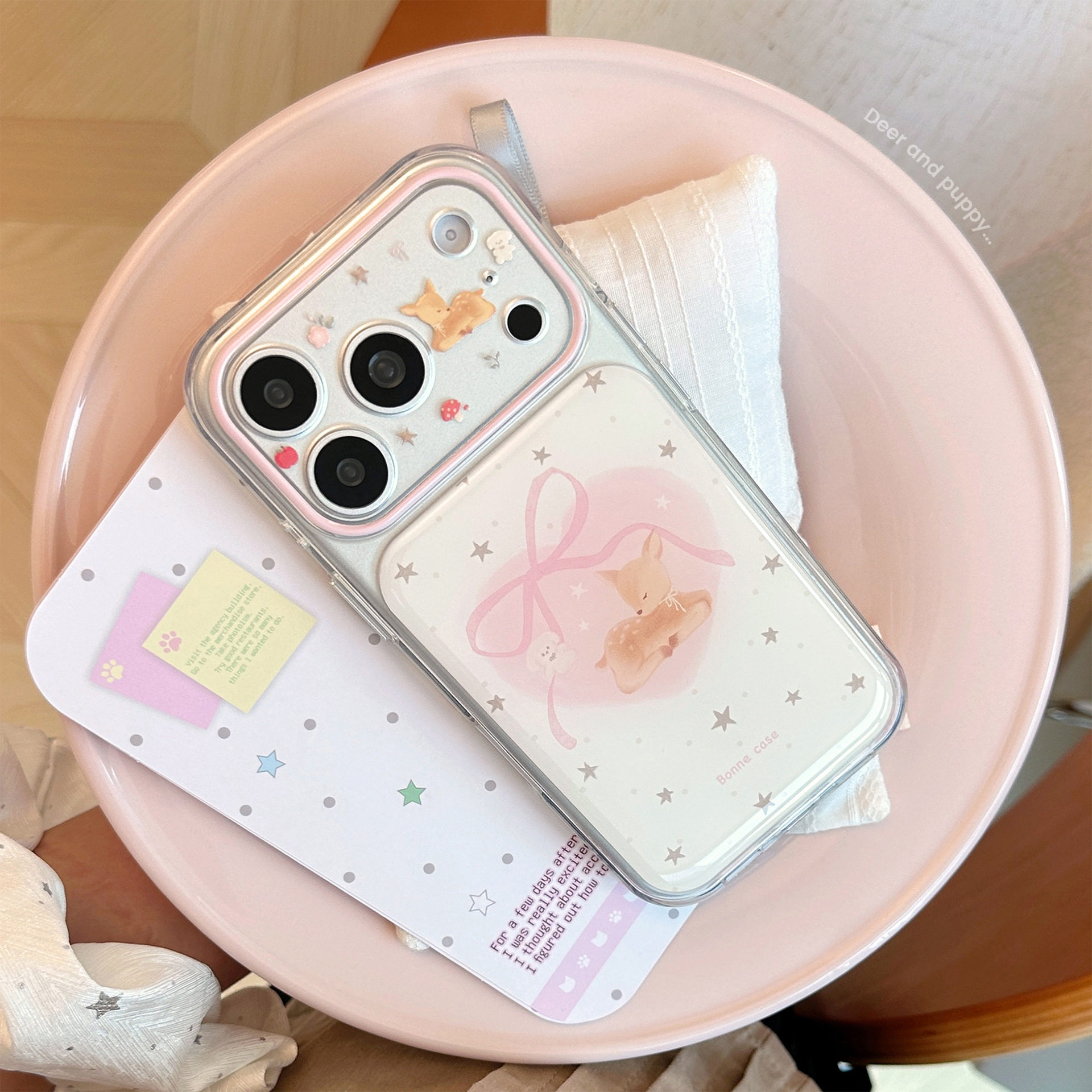 滴胶爱心小鹿iPhone17几何