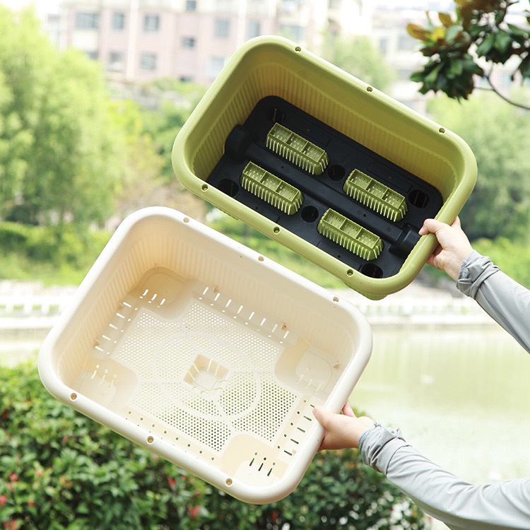 庭院果蔬种菜盆阳台长方形家用种植花箱蔬菜专用户外长条树脂花盆