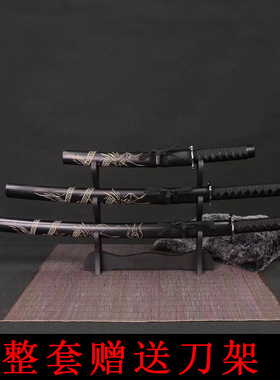 龙泉刀剑套装武士刀绣春刀一体剑冷兵器影视动漫道具工艺品未开刃