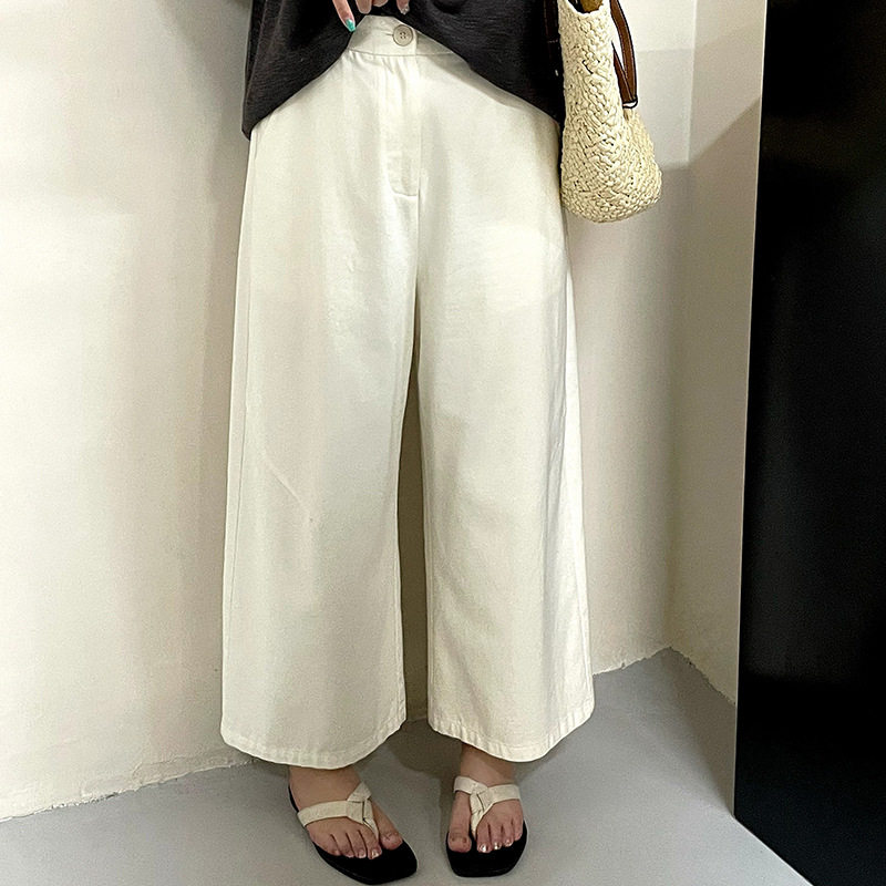 大码女装休闲裤百搭九分裤2026夏薄款胖mm宽松阔腿直筒裤女NK1556