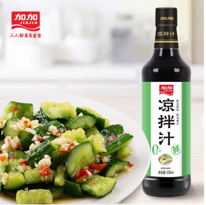 【鲜】加加凉拌汁500ML鲜香爽口轻食伴侣液态复合调料生抽增鲜汁