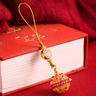 古风香囊球吊坠复古镂空香薰球香丸球纯铜香丸熏香香球手机链挂件