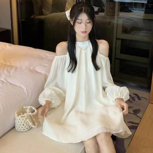 复古气质遮肉系带裙子