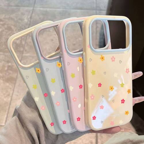 Heart Flower Phone Case 适用 iPhone 17 Pro Max 16 15 14 13 12 Korean Style Shockproof Cover