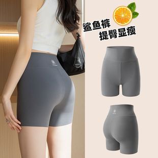 打底裤 灰色三分鲨鱼女外穿防走光安全裤 瑜伽健身短裤 2025新款 夏季
