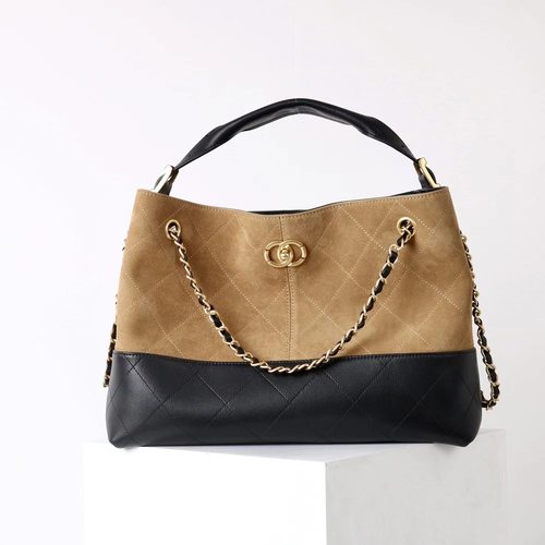 2025新款小香风菱格链条复古轻奢25a麂皮hobo大容量单肩手提包