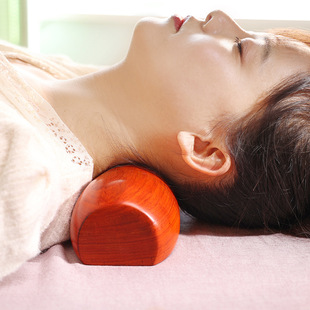 木枕压颧骨花梨木实木颈椎木枕头颈椎按摩圆木睡觉硬枕保健护颈枕