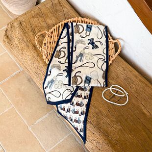 F【爱马扣】时尚气质款双面双层真丝羊绒桑蚕丝围巾百搭丝绒飘带