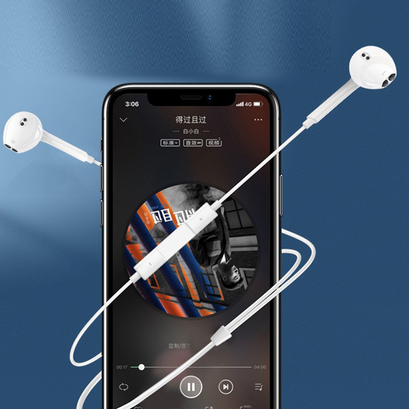 3米2加长手机有线耳机3.5mm通用智能通话直播调音入耳式耳塞