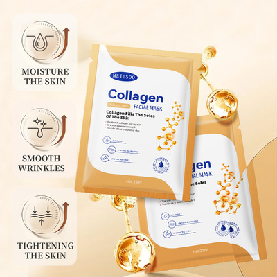 30片英文版Collagen Facial Mask骨胶原面膜水润嫩肤贴片面膜片装