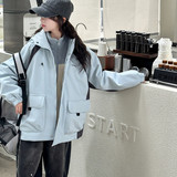 蓝灰色+摇粒绒内胆