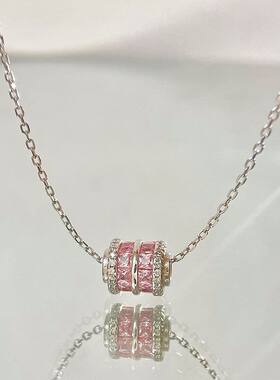 七夕礼物项链粉色小蛮腰轻奢小众ins学生少女心锁骨链简约颈链