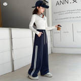 女童2025年冬季新款侧拼拉条绣花加绒裤女大童户外保暖运动休闲裤，童装裤子，祺儿童装