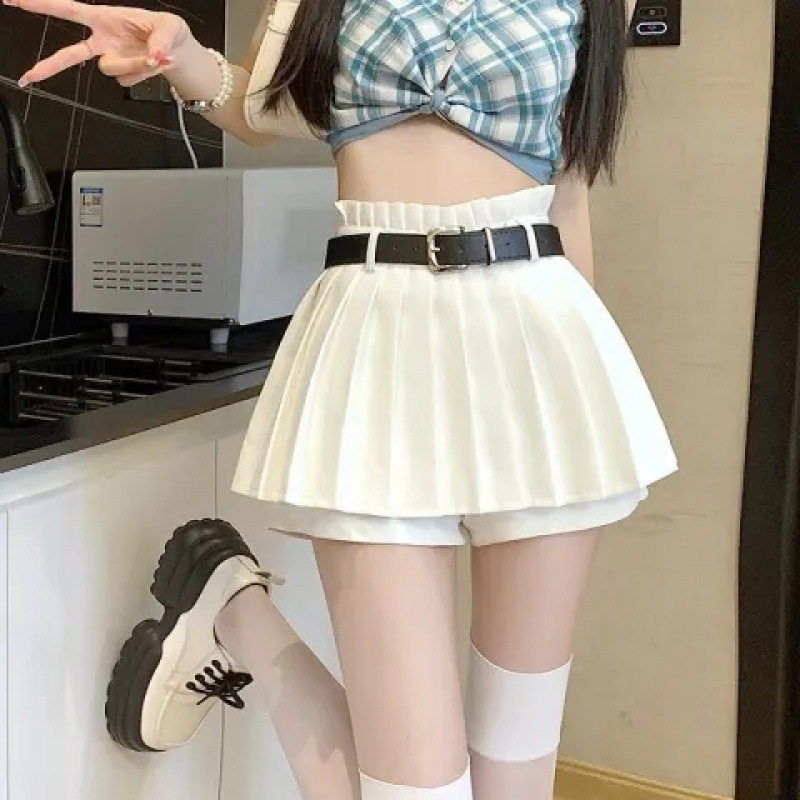 腰半身裙女生夏季新款辣妹时尚百褶裙巨好看绝美百搭短裙裤2026