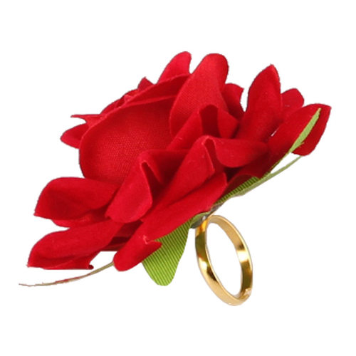 维族舞手指花头花玫瑰花朵新疆舞手指花舞台表演戒指帽子发卡花