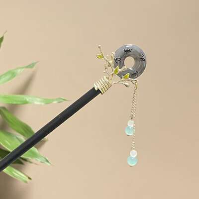 New Chinese-style hairpin for women, simple tassel style hairpin, light luxury, retro cheongsam, Chinese-style hair accessory hairpin