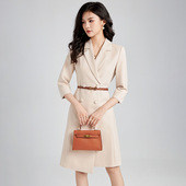 冯琳同款 宴会礼服 教师面试正装 主持人主播艺考西装 连衣裙女职业装