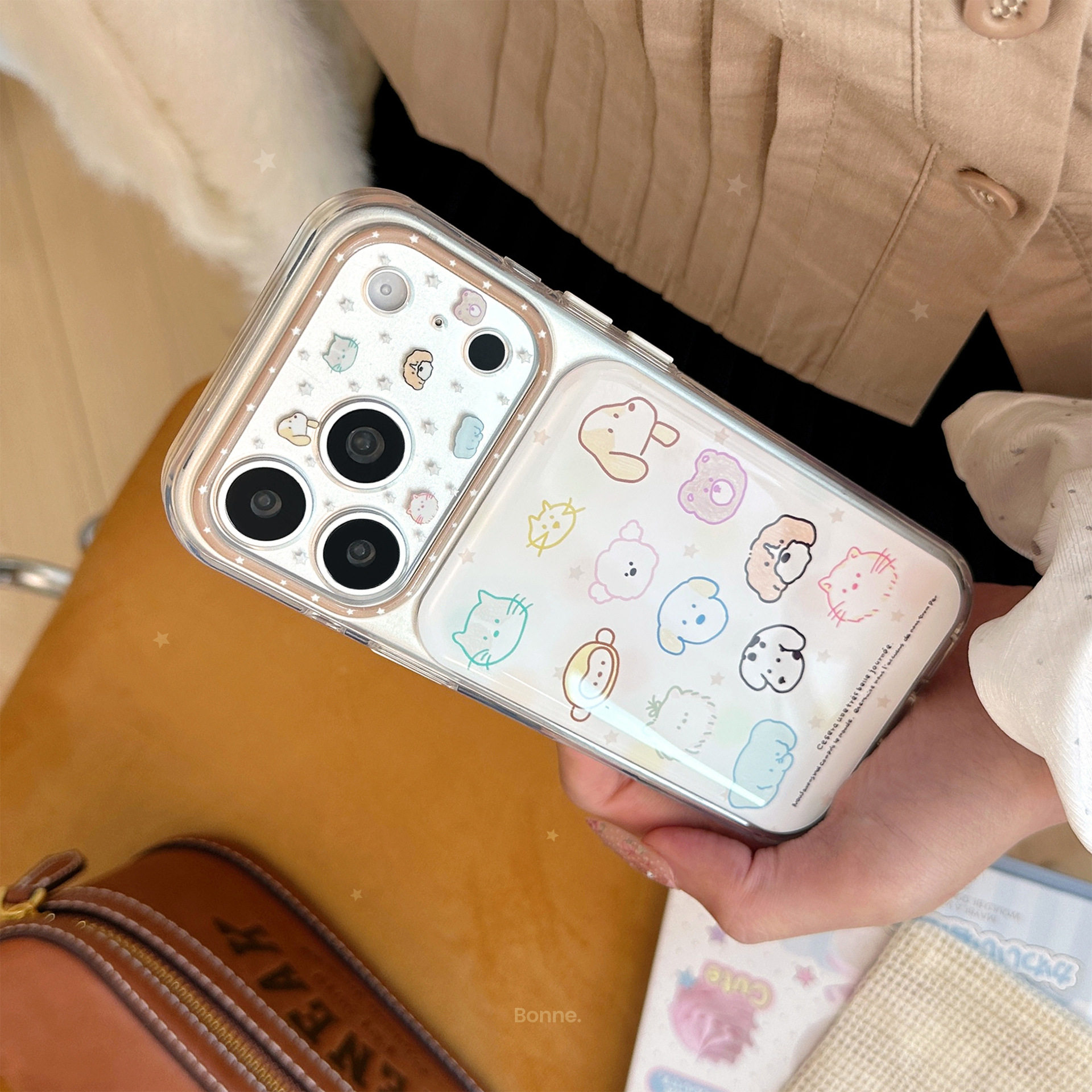 涂鸦动物iPhone17滴胶创意卡通