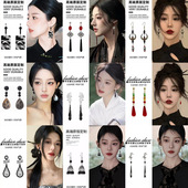 复古国风耳饰耳环设计耳钉古风气质饰品 中式 2024级新款 爆款