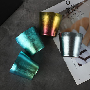 工厂加工生产销售Ta1纯钛冰花微晶户外水杯酒杯，冷饮杯居家用品