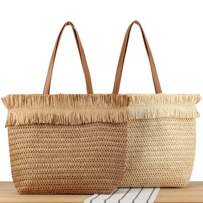 New stylish niche frayed woven bag daily casual vacation lar