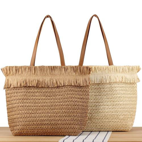 New stylish niche frayed woven bag daily casual vacation lar