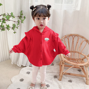 idea婴儿防风斗篷外套外出幼儿女宝宝春秋小披风儿童披肩衣服秋款