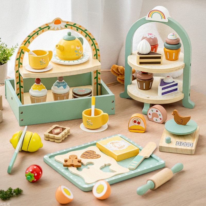 早教木制儿童益智玩具甜品蛋糕幼过家家玩具