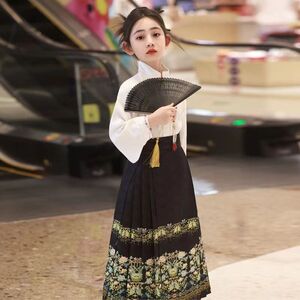马面裙春夏中国风女童古装2024小女孩汉服裙童装明制唐装春秋