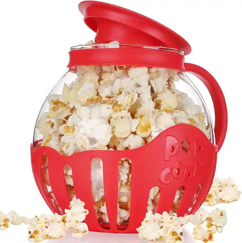 Microwave Popcorn Popper, Borosilicate Glass Popcorn Maker