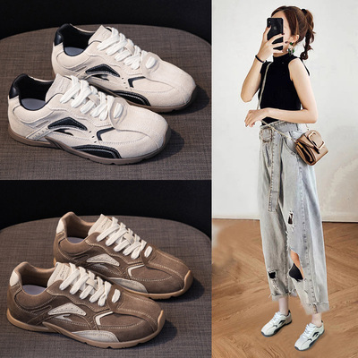 2025夏季奥伦德训鞋平底复古运动跑步鞋学生网红街拍阿甘鞋女鞋