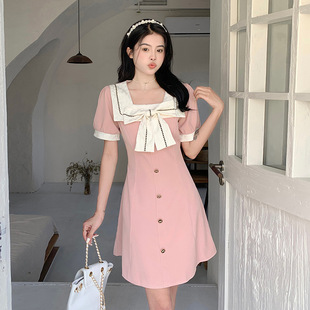 大码女装连衣裙夏季胖mm遮肚子2023新款减龄梨型身材显瘦黑色长裙