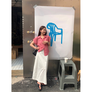 半身裙女2025夏季 百搭显瘦A字裙142QH327甜酷风 腰工装 新款