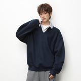 V领卫衣春款重磅质感复古学院风polo套头衫外套OW8031-P58控98，女装短外套，电商A362