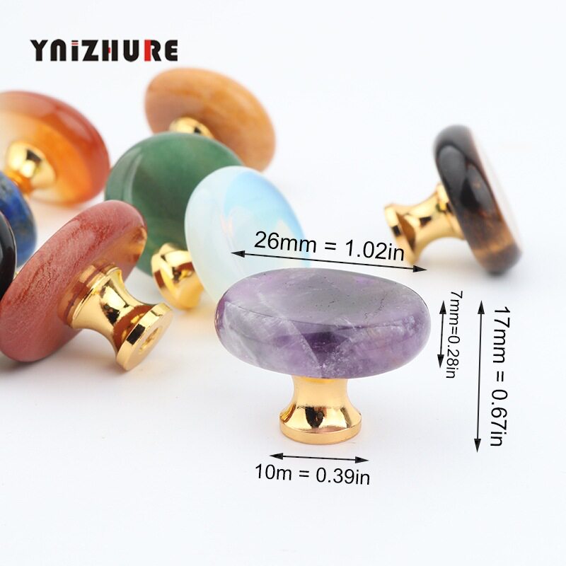 好货直供英卓轻奢原石水晶灵气厨柜门抽屉拉手小礼品首饰盒装饰把