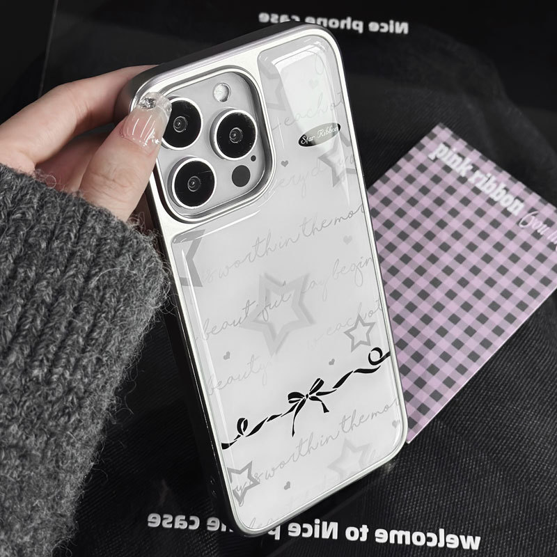 电镀银边滴胶手机壳苹果华为小米