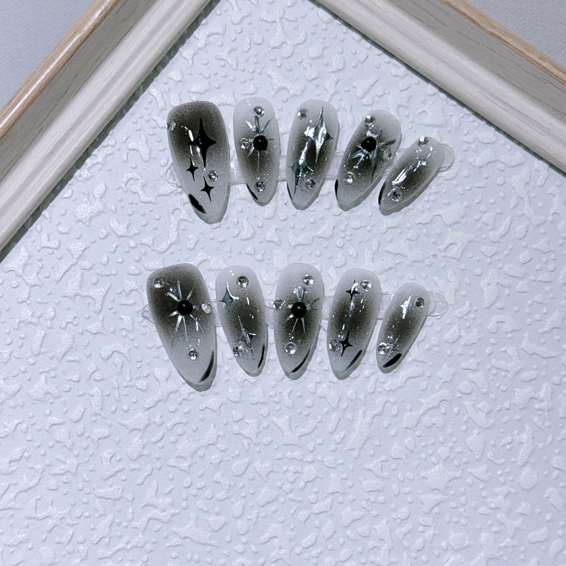 纯手工暗黑色系穿戴甲