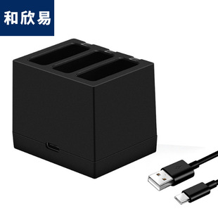 适用GoPro Hero5电池充电器AHDBT-501/6/7/8 801运动相机三充座充