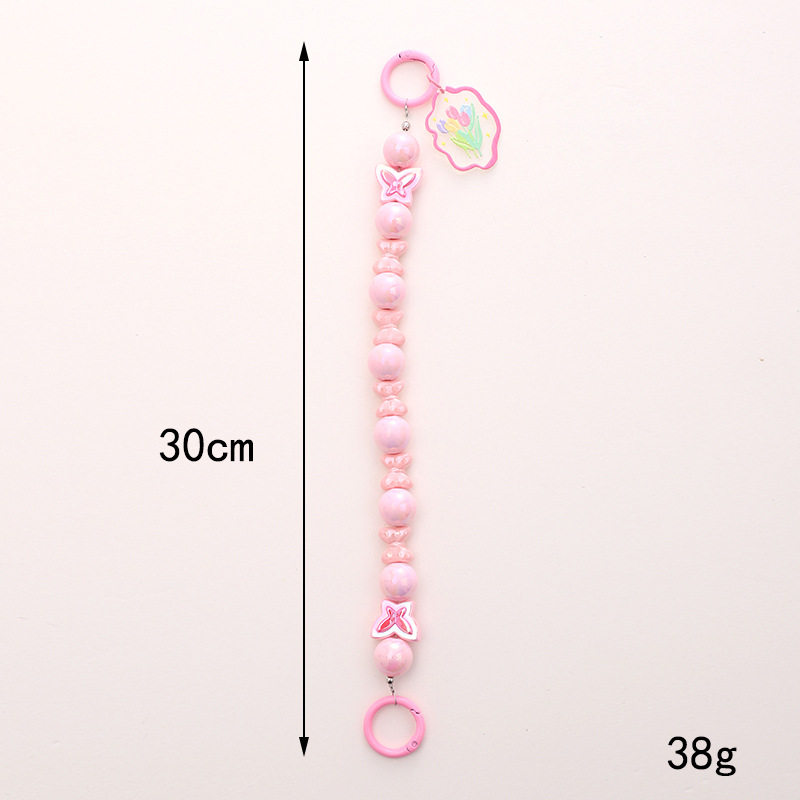 LILIAN NEW MERMAID BEADED MOBILE PHONE CHAIN CANDY COLOR BOW TOTE CHAIN MOBILE PHONE CASE HANGING PENDANT WATER CUP CHAIN