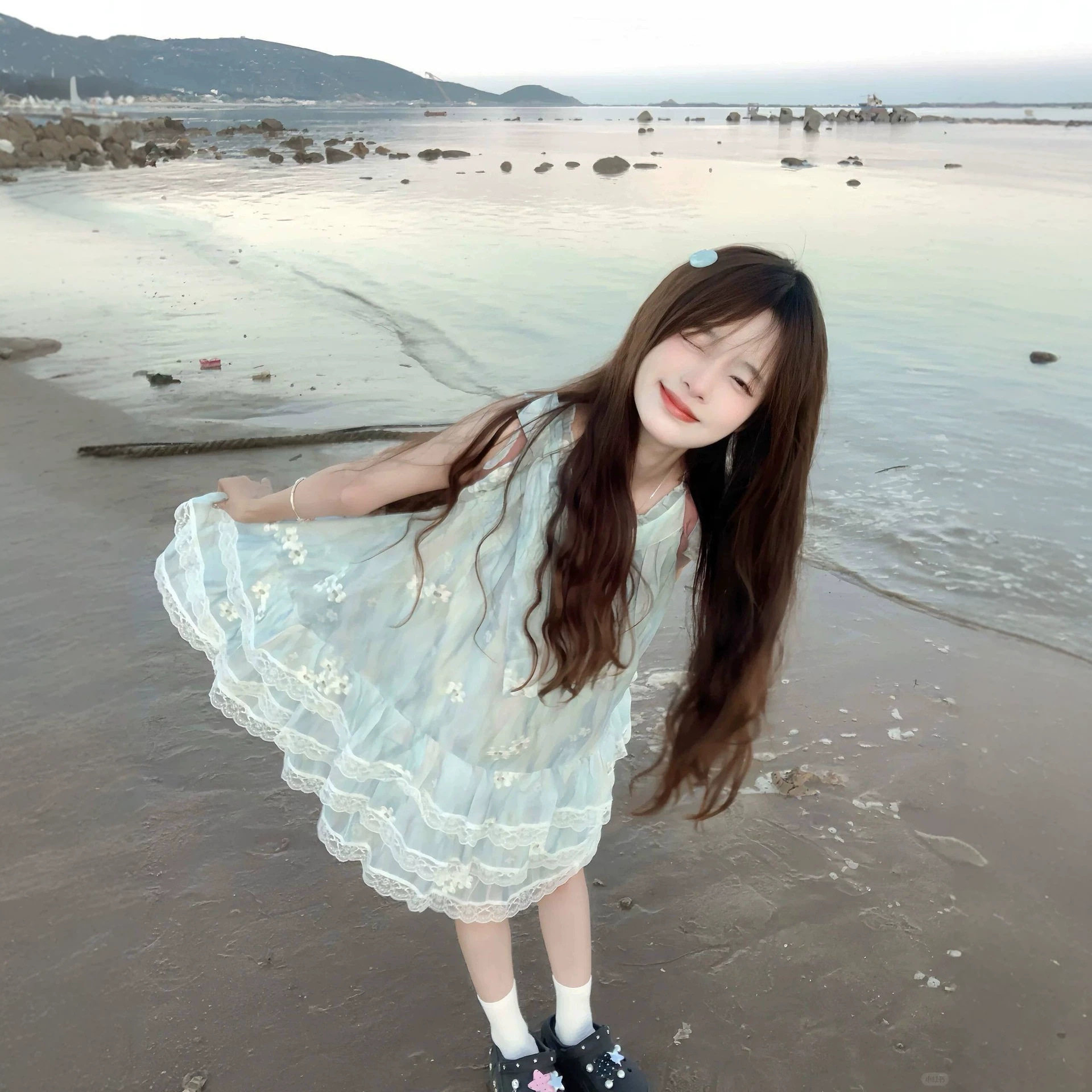 沙滩小个子吊带连衣裙