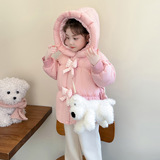 女小童卡通可爱棉服冬季2025新款洋气时髦儿童加厚保暖女棉衣P135，童装棉衣，祺妙童装