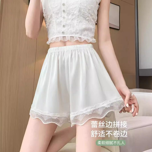 jk安全裤冰丝三分无痕蕾丝防走光短裤女夏季薄款打底裙裤